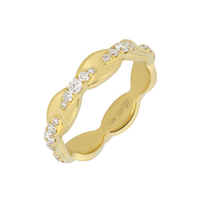 18K Yellow Gold Tdw. 0.55ct Diamond Ring - 20729417 - H&H Jewellery Pty Ltd