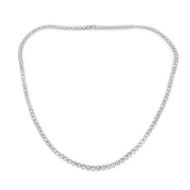 18K White Gold Tdw. 5.23ct Diamond Tennis Necklace - 20729035 - H&H Jewellery Pty Ltd