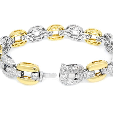 18K White and Yellow Gold Tdw. 6.23CT Diamond Bracelet  | Diamond Tennis Bracelet Melbourne | Diamond Tennis Bracelet Australia | H&H Jewellery