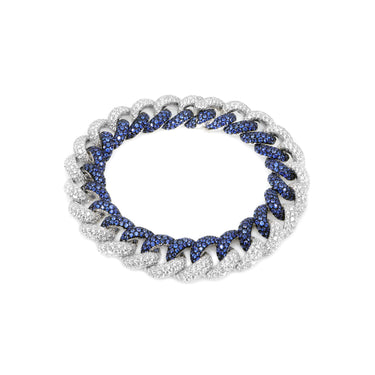 18K White Gold Sapphire and Diamond Bracelet | Diamond Tennis Bracelet Melbourne | Diamond Tennis Bracelet Australia | H&H Jewellery