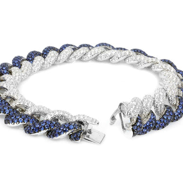 18K White Gold Sapphire and Diamond Bracelet | Diamond Tennis Bracelet Melbourne | Diamond Tennis Bracelet Australia | H&H Jewellery