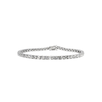 18K White Gold With Diamond Tennis Bracelet | White Gold Jewellery Melbourne | White Gold Jewellery Australia | H&H Jewellery