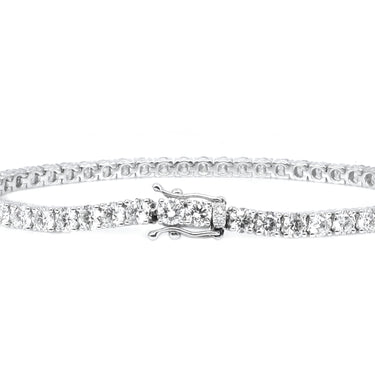 18K White Gold With Diamond Tennis Bracelet | White Gold Jewellery Melbourne | White Gold Jewellery Australia | H&H Jewellery