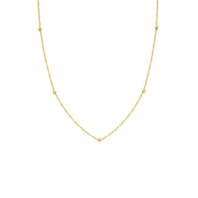 9K Yellow Gold Small Ball Twist Chain Necklace - 1.13.1384 - H&H Jewellery Pty Ltd