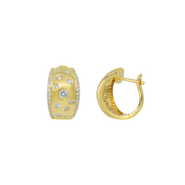 18K Yellow Gold Tdw. 1.00ct Diamond Huggies Earring - 20730116 - H&H Jewellery Pty Ltd