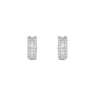 18K White Gold With Diamond Huggies Earring | White Gold Jewellery Melbourne | White Gold Jewellery Australia | H&H Jewellery