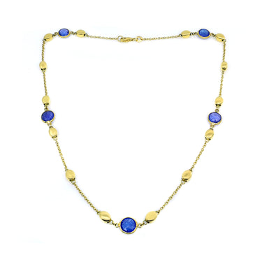 18K Yellow Gold Tanzanite Necklace - 20724764 - H&H Jewellery Pty Ltd