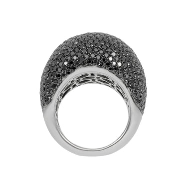 18K White Gold Tdw 7.50ct Black Diamond Ring - 20339845 - H&H Jewellery Pty Ltd