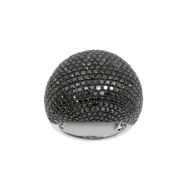 18K White Gold Tdw 7.50ct Black Diamond Ring - 20339845 - H&H Jewellery Pty Ltd