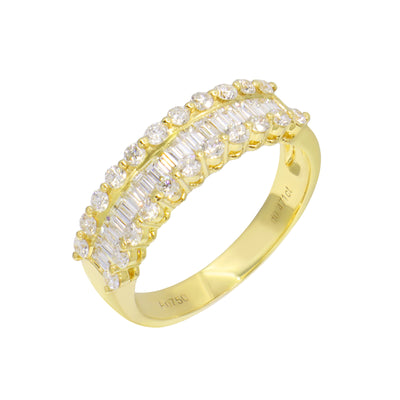 18K Yellow Gold Tdw. 0.89ct Diamond Ring - 20730246 - H&H Jewellery Pty Ltd