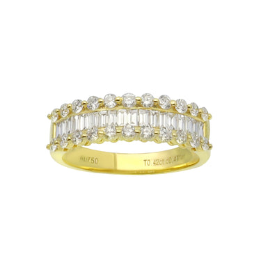 18K Yellow Gold Tdw. 0.89ct Diamond Ring - 20730246 - H&H Jewellery Pty Ltd