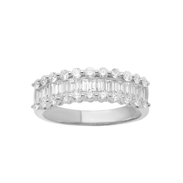 18K White Gold With Diamond Band Ring | White Gold Jewellery Melbourne | White Gold Jewellery Australia | H&H Jewellery
