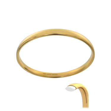 9K Gold Silver Filled Wide 6mm Bangle | Gold and Diamond Bangles Melbourne | Gold and Diamond Bangles Australia | H&H Jewellery