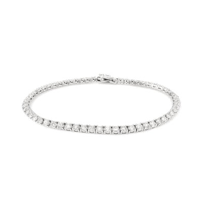 18K White Gold Tdw. 4.05ct Diamond Tennis Bracelet  | Diamond Tennis Bracelet Melbourne | Diamond Tennis Bracelet Australia | H&H Jewellery