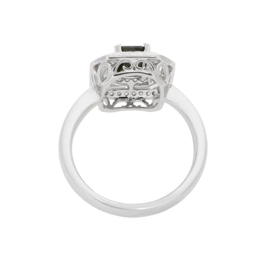18K White Gold Green Sapphire and Diamond Ring | Sapphire Engagement Rings | Sapphire Jewellery Melbourne | Sapphire Jewellery Australia | Sapphire Wedding Rings | H&H Jewellery 