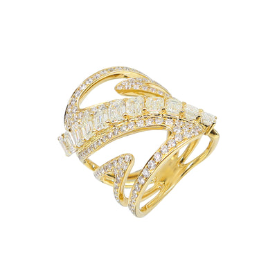 18K Yellow Gold Tdw. 4.05ct Diamond Ring - 20734145 - H&H Jewellery Pty Ltd