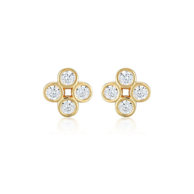 STELLAR LIGHTS GOLD TWINKLE STUDS - H&H Jewellery Pty Ltd