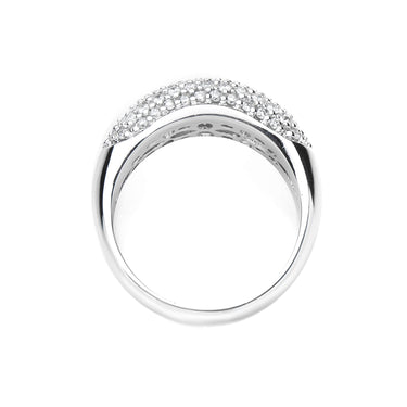 18K White Gold Tdw. 1.00ct Diamond Pave Ring - 20214593 - H&H Jewellery Pty Ltd