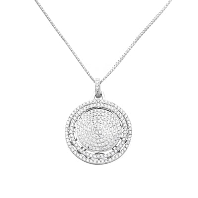 18K White Gold Tdw. 1.20ct Diamond Pave Pendant - 20326302 - H&H Jewellery Pty Ltd