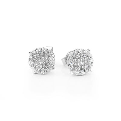 18K White Gold Tdw. 2.10ct Diamond Stud Earring - 20479602 - H&H Jewellery Pty Ltd