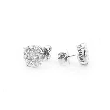 18K White Gold Tdw. 2.10ct Diamond Stud Earring - 20479602 - H&H Jewellery Pty Ltd