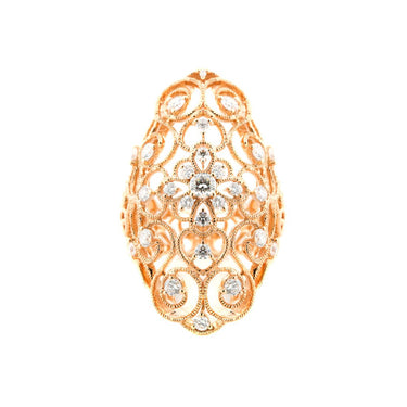 18k Rose Gold Tdw. 1.25ct Filigree Diamond Ring | Rose Gold Diamond Rings Melbourne | Rose Gold Diamond Engagement Rings Melbourne | Rose Gold Diamond Wedding Rings Melbourne | H&H Jewellery