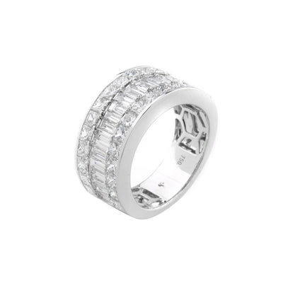 18k White Gold Tdw. 4.00ct Baguette & Princess Ring - 20504588 - H&H Jewellery Pty Ltd