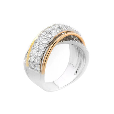 18k White, Yellow & Rose Gold Tdw. 2.15ct Diamond Ring | Diamond Engagement Rings Melbourne | Diamond Wedding Rings Melbourne | H&H Jewellery 