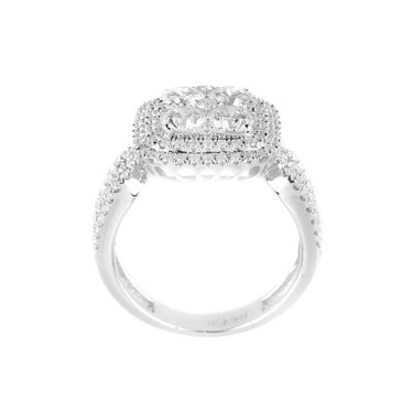 18K White Gold Tdw. 1.82ct Diamond Cluster Ring | Diamond Engagement Rings Melbourne | Diamond Wedding Rings Melbourne | H&H Jewellery 