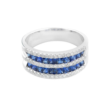 18k White Gold 1.42ct Sapphire & Diamond Ring - 20523794 - H&H Jewellery Pty Ltd
