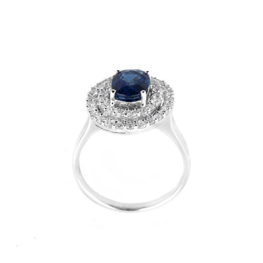 18K White Gold 1.88ct Sapphire & Diamond Ring - 20523817 - H&H Jewellery Pty Ltd