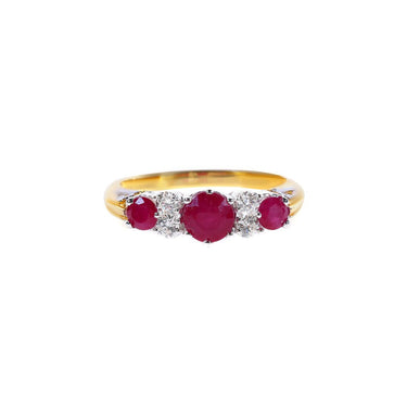 18K Gold 1.30ct Ruby & Diamond Ring - 20527617 - H&H Jewellery Pty Ltd