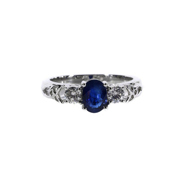 18K White Gold Sapphire & Diamond Ring - 20554088 - H&H Jewellery Pty Ltd