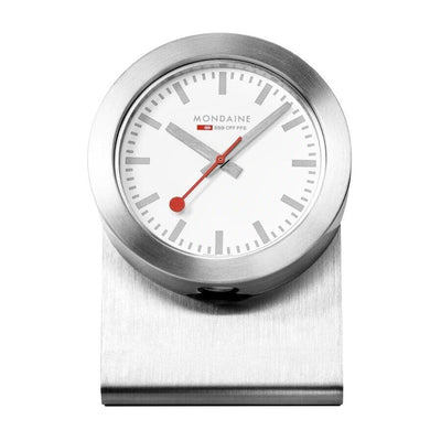 Mondaine - Official Swiss Railways Magnetic Desk Clock Sliver A660.30318.82SBV - H&H Jewellery Pty Ltd