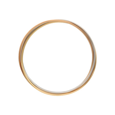 9K Three Tone Gold Silver Filled Wide 3mm Bangle | Gold Bracelet Melbourne | Gold Bracelet Australia | H&H Jewellery