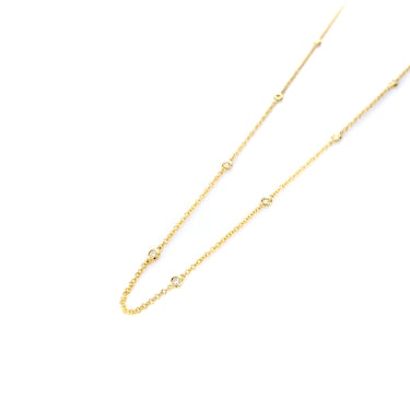 18K Yellow Gold Tdw. 0.29ct Diamond Chain Necklace - 20727703 - H&H Jewellery Pty Ltd