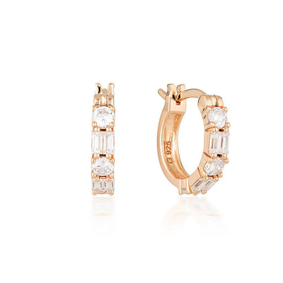 IRINA SMALL ROSE GOLD HOOP - H&H Jewellery Pty Ltd