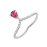 18K White Gold 0.36ct Ruby and Diamond Ring - 20718190 - H&H Jewellery Pty Ltd