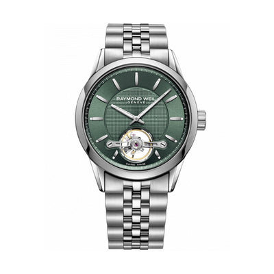 Raymond Weil - Freelancer Calibre RW1212 Men's Automatic Green Steel Watch - 2780-ST-52001 - H&H Jewellery Pty Ltd