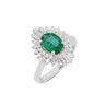 18K White Gold 0.80ct Emerald and Diamond Ring | Emerald Emerald Necklaces & Pendants Melbourne | Emerald Emerald Necklaces & Pendants Australia | H&H Jewellery
