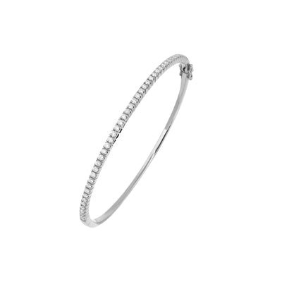 18K White Gold Tdw. 0.61ct Diamond Bangle - 20728984 - H&H Jewellery Pty Ltd