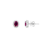 18K White Gold 0.89ct Ruby and Diamond Stud Earrings - 20729165 - H&H Jewellery Pty Ltd