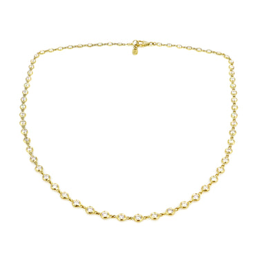 18K Yellow Gold Tdw. 5.20ct Diamond Tennis Necklace - 20729639 - H&H Jewellery Pty Ltd