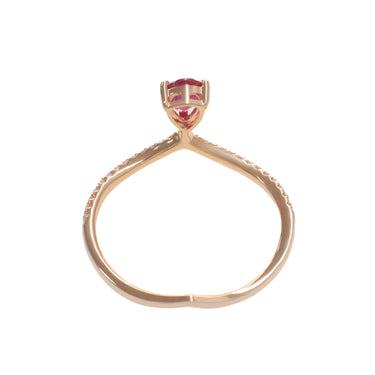 18K Rose Gold 0.31ct Ruby and Diamond Ring - 20718206 - H&H Jewellery Pty Ltd