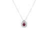 18K White Gold 0.32ct Ruby And Diamond Pendant - 20729097 - H&H Jewellery Pty Ltd