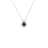 18K White Gold 0.37ct Sapphire And Diamond Pendant - 20729080 - H&H Jewellery Pty Ltd