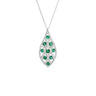 18K White Gold 0.75ct Emerald and Diamond Pendant | Emerald Emerald Necklaces & Pendants Melbourne | Emerald Emerald Necklaces & Pendants Australia | H&H Jewellery