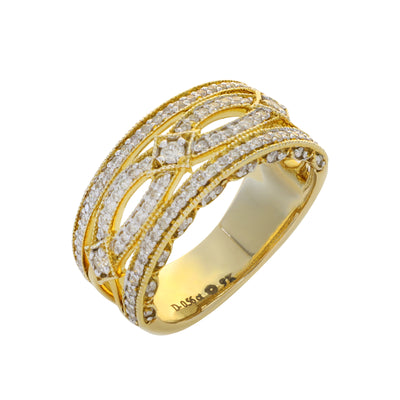 9K Yellow Gold Tdw. 0.56ct Diamond Ring - 20678463 - H&H Jewellery Pty Ltd