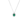 18K White Gold 0.73ct Emerald and Diamond Pendant  | Emerald Emerald Necklaces & Pendants Melbourne | Emerald Emerald Necklaces & Pendants Australia | H&H Jewellery