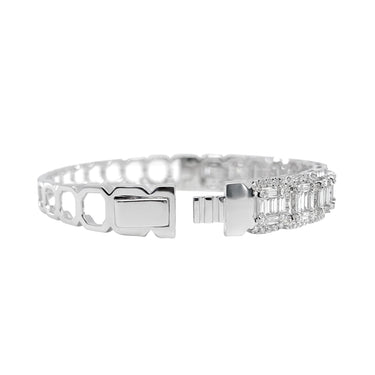 18K White Gold Tdw. 3.4ct Diamond Bangle | Diamond Tennis Bracelet Melbourne | Diamond Tennis Bracelet Australia | H&H Jewellery